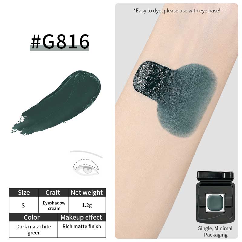 G816 (Deep Peacock Green) - Refillable Multipurpose Cream - Cheeryep