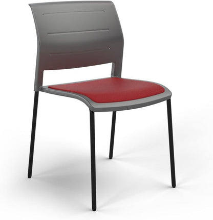 Charcoal / Seat upholstered only / Breathe Tomato Red