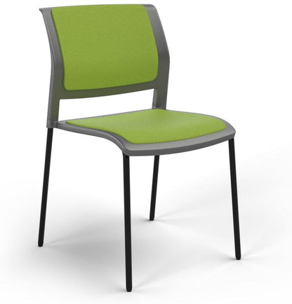 Charcoal / Fully Upholstered / Breathe Lime Green