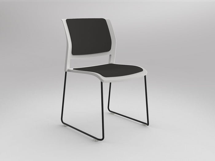 White / Fully Upholstered / Breathe Slate Grey