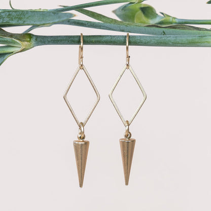 Geometric Diamond Dowser Earrings