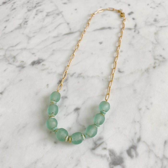 Ghana glass bead choker Necklace