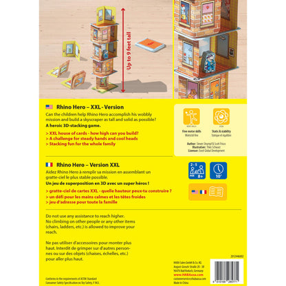 Giant Rhino Hero XXL Stacking Cards Game