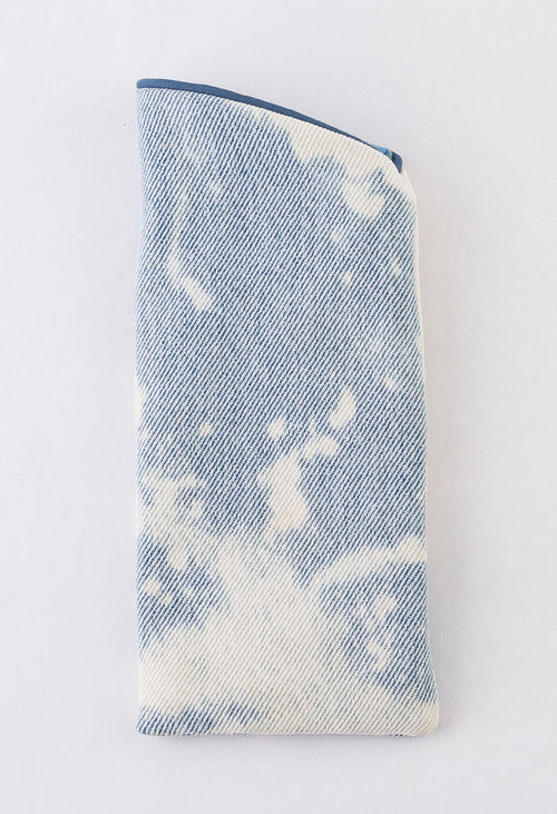 Glasses Case - jeans - blue trim