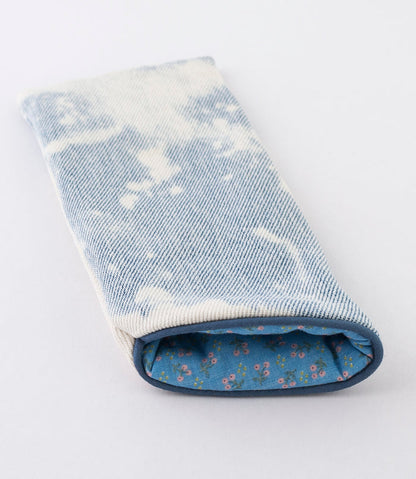 Glasses Case - jeans - blue trim