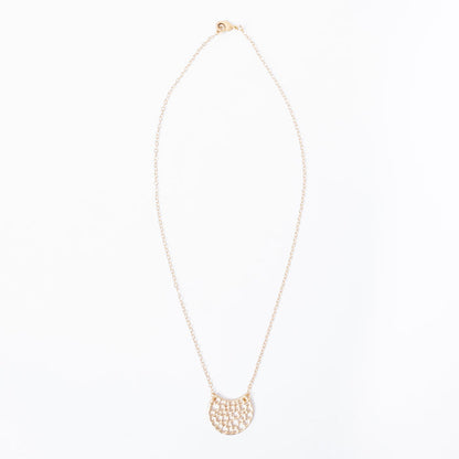 gold coral necklace - handmade jewelry in Maine by Illuminated Me