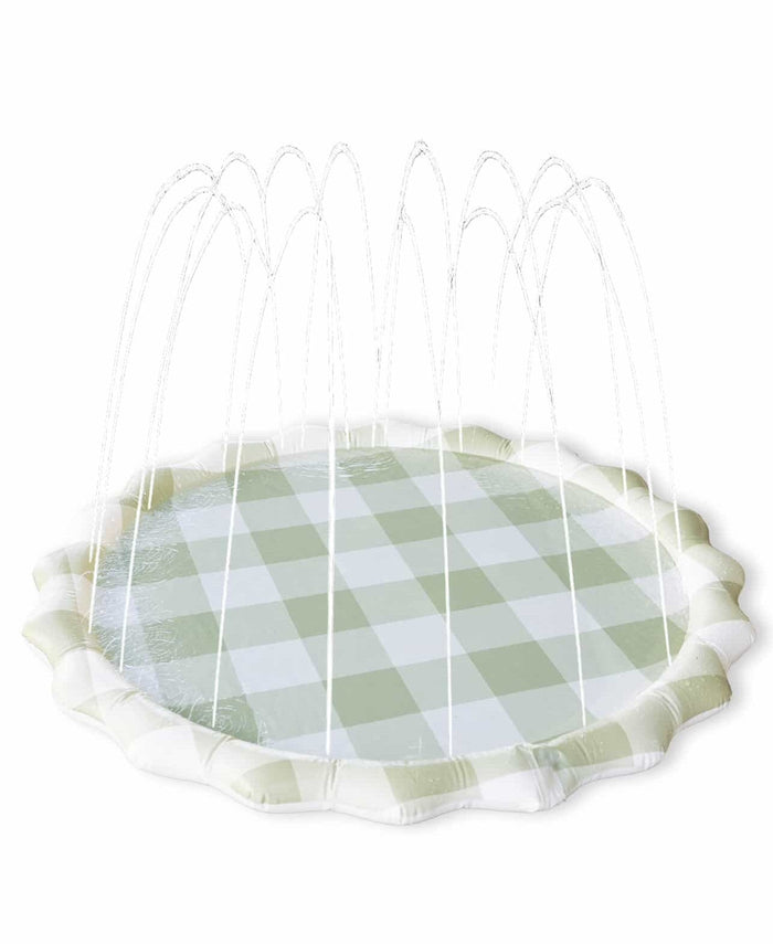 Green Gingham Splash Pad