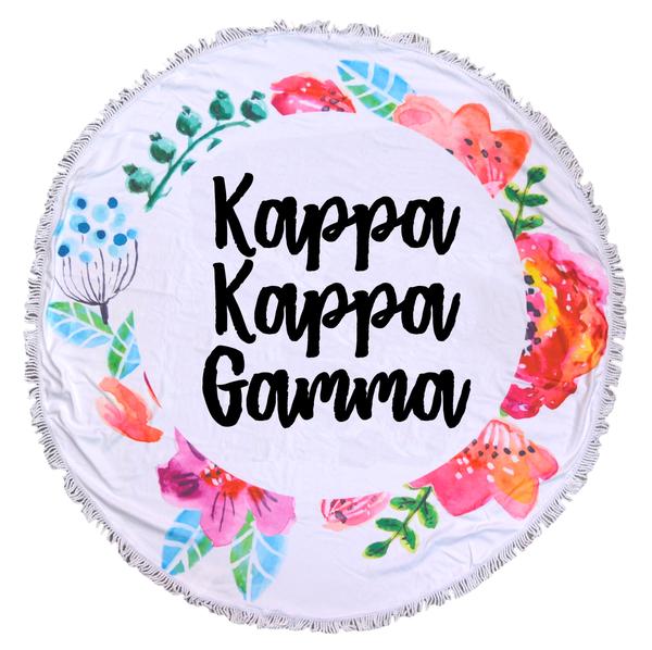 Kappa Kappa Gamma Fringe Towel Blanket