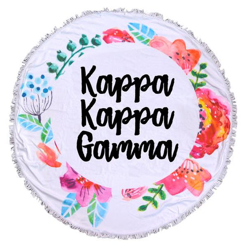 Kappa Kappa Gamma Fringe Towel Blanket