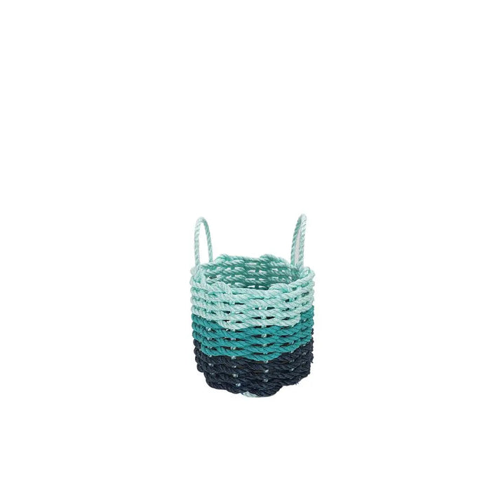 Lobster Rope Storage Basket Navy Blue, Teal, Seafoam