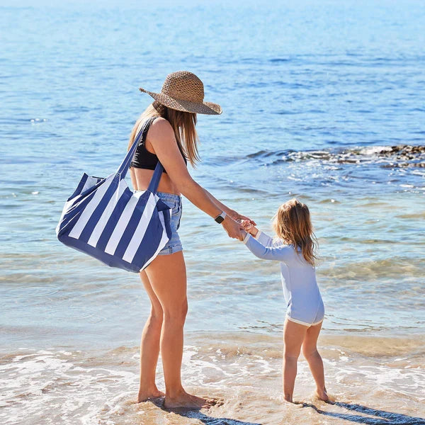 Medium Whitsunday Blue - Foldaway Tote Bags