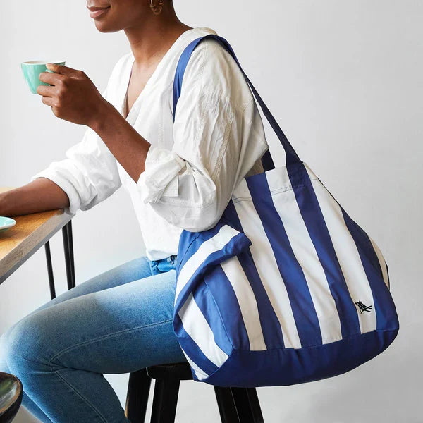 Medium Whitsunday Blue - Foldaway Tote Bags