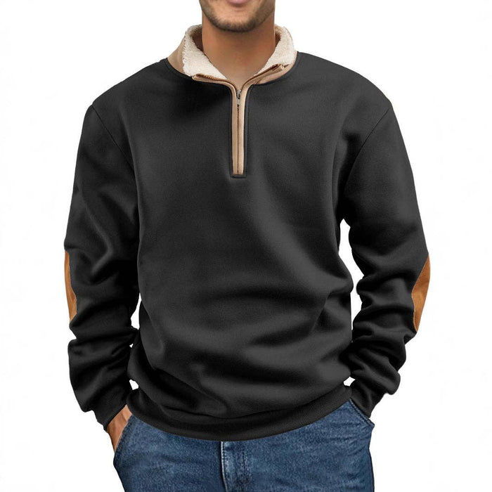 Men's Long Sleeve Embroidered Half Zip Hoodie (Various Colors/Sizes)