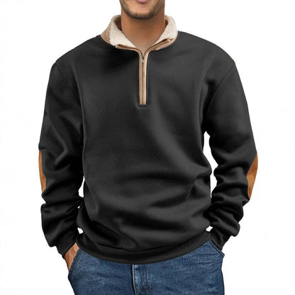 Men's Long Sleeve Embroidered Half Zip Hoodie (Various Colors/Sizes)