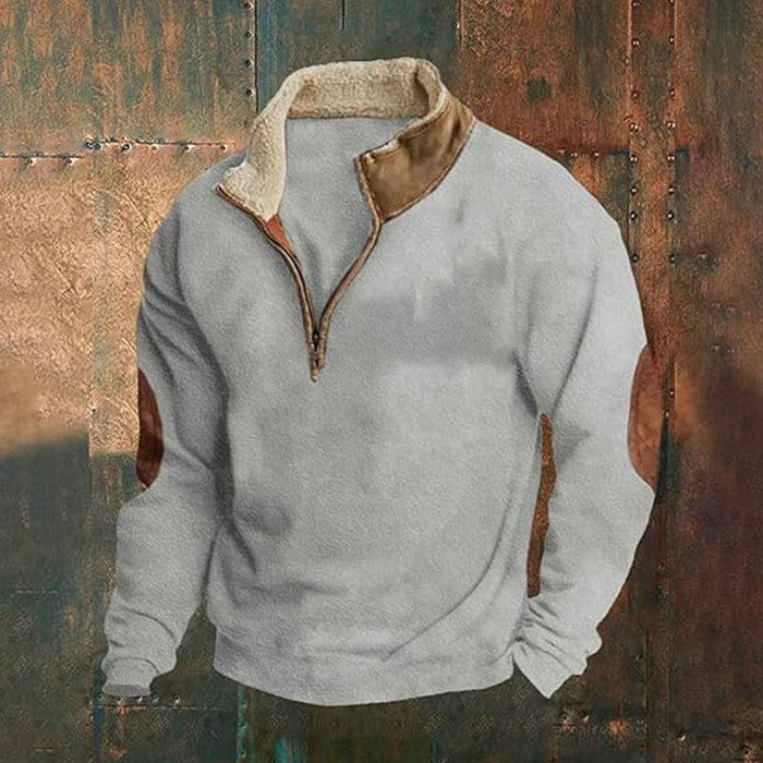 Men's Long Sleeve Embroidered Half Zip Hoodie (Various Colors/Sizes)