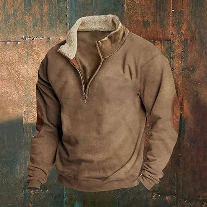 Men's Long Sleeve Embroidered Half Zip Hoodie (Various Colors/Sizes)