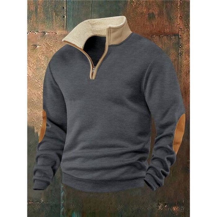 Men's Long Sleeve Embroidered Half Zip Hoodie (Various Colors/Sizes)