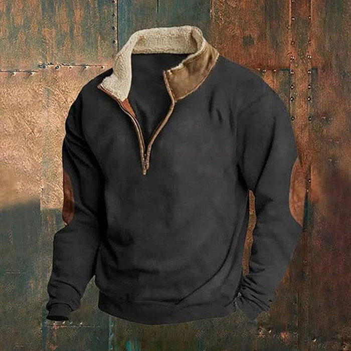 Men's Long Sleeve Embroidered Half Zip Hoodie (Various Colors/Sizes)