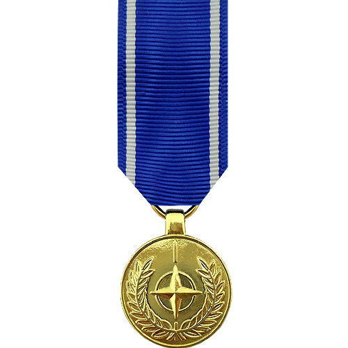 Miniature Medal- 24k Gold Plated: NATO Medal