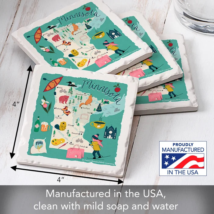 Minnesota Coasters Set of 4