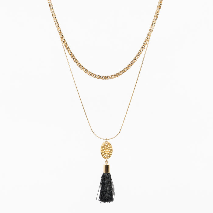tassel multi-strand necklace - women's jewelry - handmade in Maine