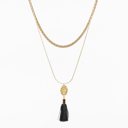 tassel multi-strand necklace - women's jewelry - handmade in Maine