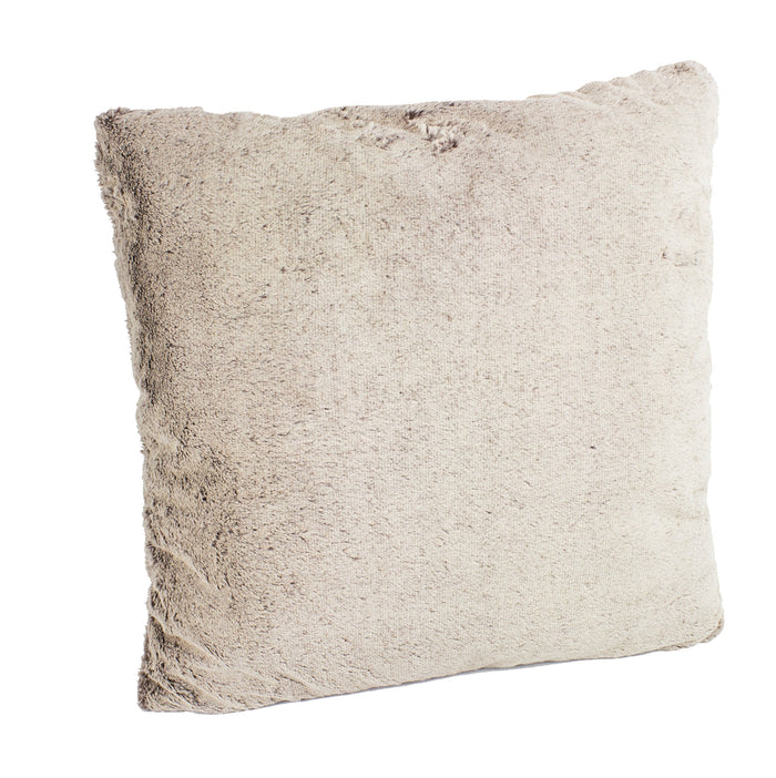 Natural Faux Fur Decorative Throw Pillow. 18"W x 18"L [Online Only]