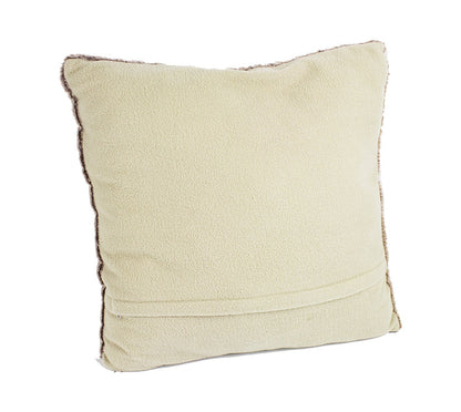 Natural Faux Fur Decorative Throw Pillow. 18"W x 18"L [Online Only]