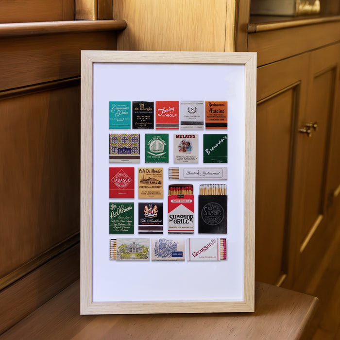 New Orleans Matchbook Collage Poster w/Frame Options [Online Only]