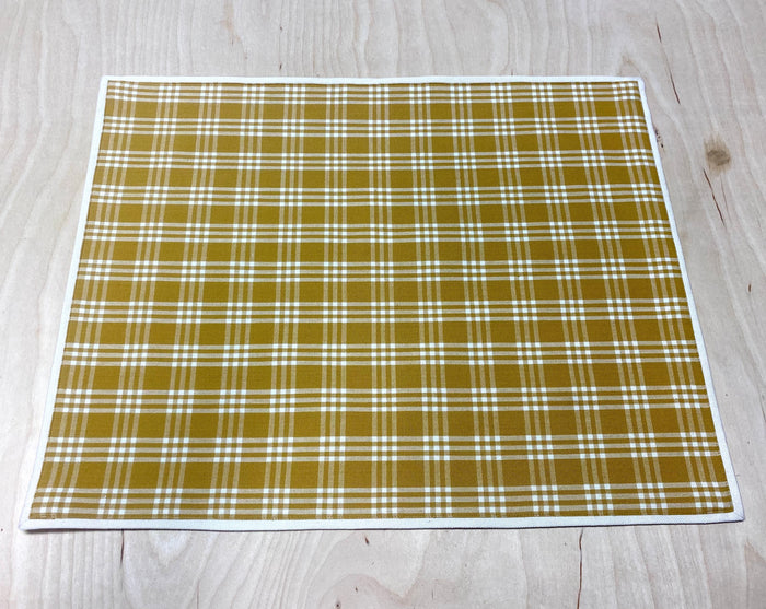 Placemats - gold and white - set of 2