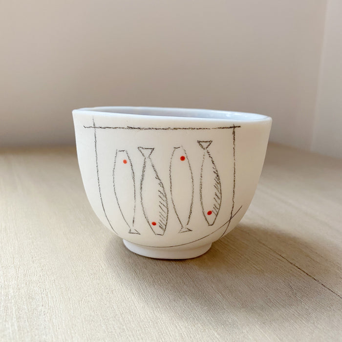 Porcelain Tumbler - Four Fish I