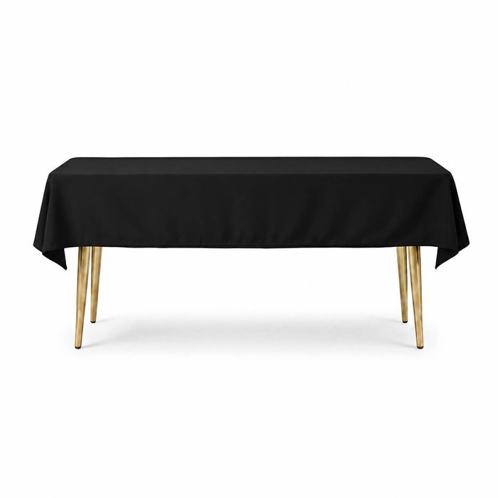 black polyester rectangle tablecloth 54x96