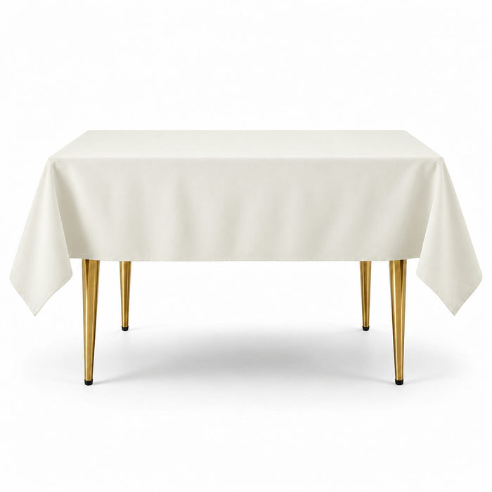 ivory wrinkle-resistant square tablecloth