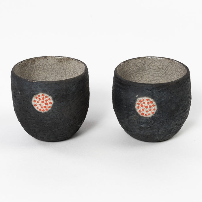 Raku Tumbler | Black + Red