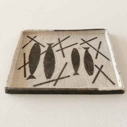 Rectangular Raku Fired Plate