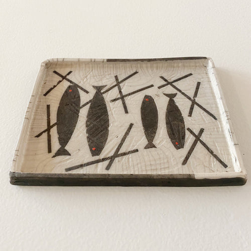 Rectangular Raku Fired Plate