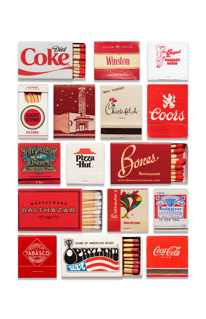 Red Matchbook Collage Poster w/Frame Options [Online Only]