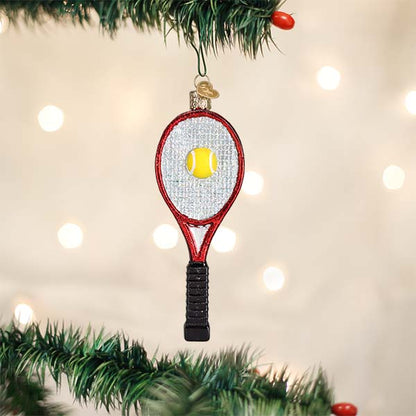 Red Tennis Racquet Ornament [Online Only]