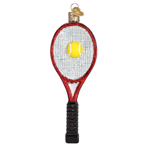 Red Tennis Racquet Ornament [Online Only]