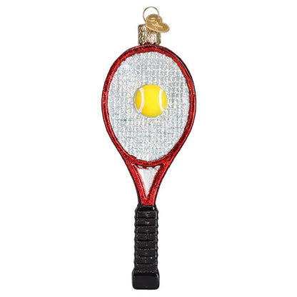 Red Tennis Racquet Ornament [Online Only]