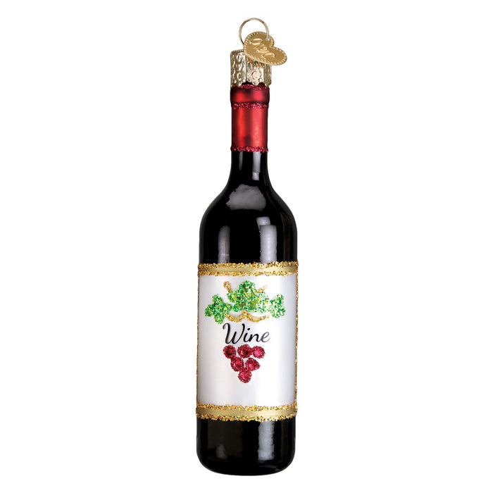 Red Wine Bottle Ornament [Online Only]
