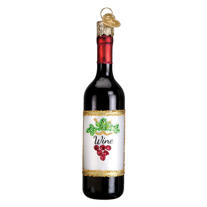 Red Wine Bottle Ornament [Online Only]