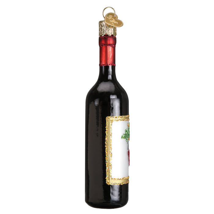 Red Wine Bottle Ornament [Online Only]