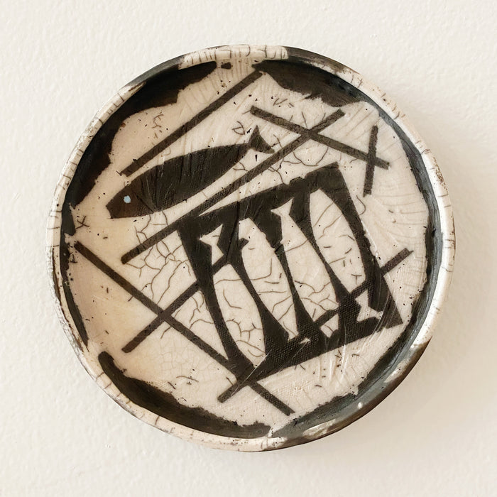 Round Raku Fired Plate