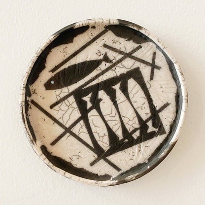 Round Raku Fired Plate