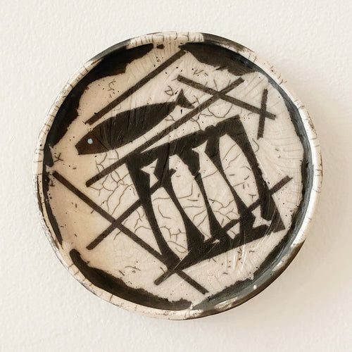 Round Raku Fired Plate