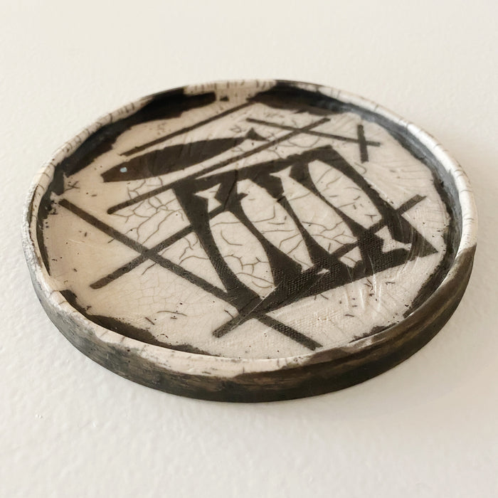 Round Raku Fired Plate