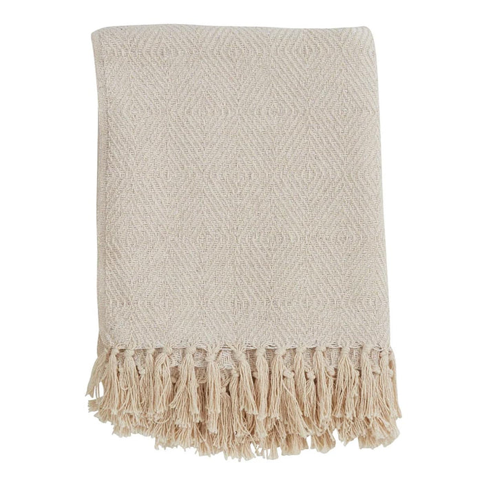 Sevan Collection Soft 100% Cotton Diamond Weave Throw Blanket, 50" W x 60" L [Online Only]