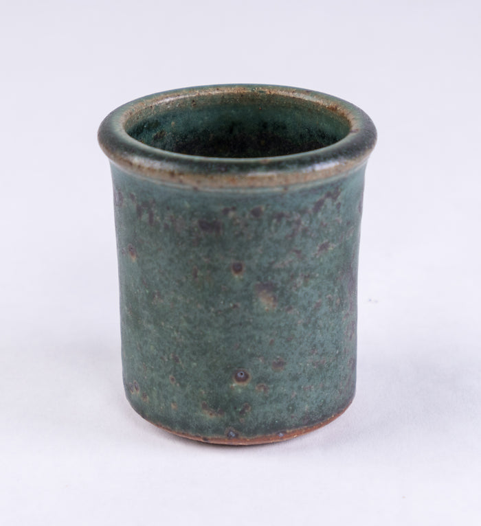 handmade pottery shot glass - stoneware - bluff point collection - made in Maine