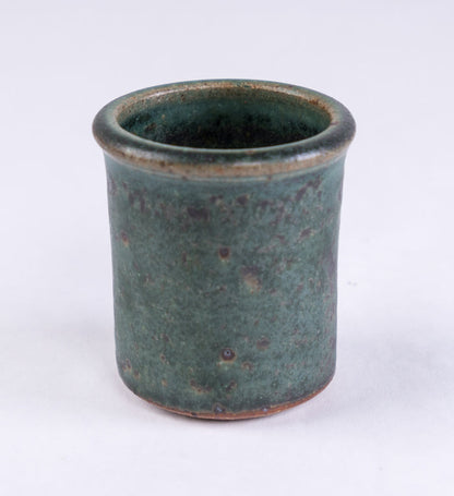 handmade pottery shot glass - stoneware - bluff point collection - made in Maine